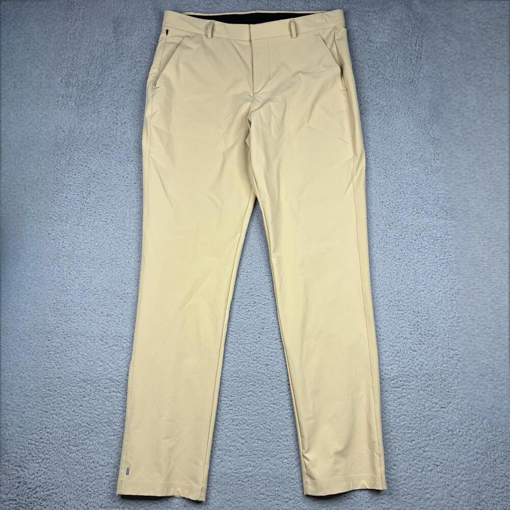 No Bull Men’s 36x33.5 Tall Khaki Performance Nylon Golf Pants‎ Preppy Office